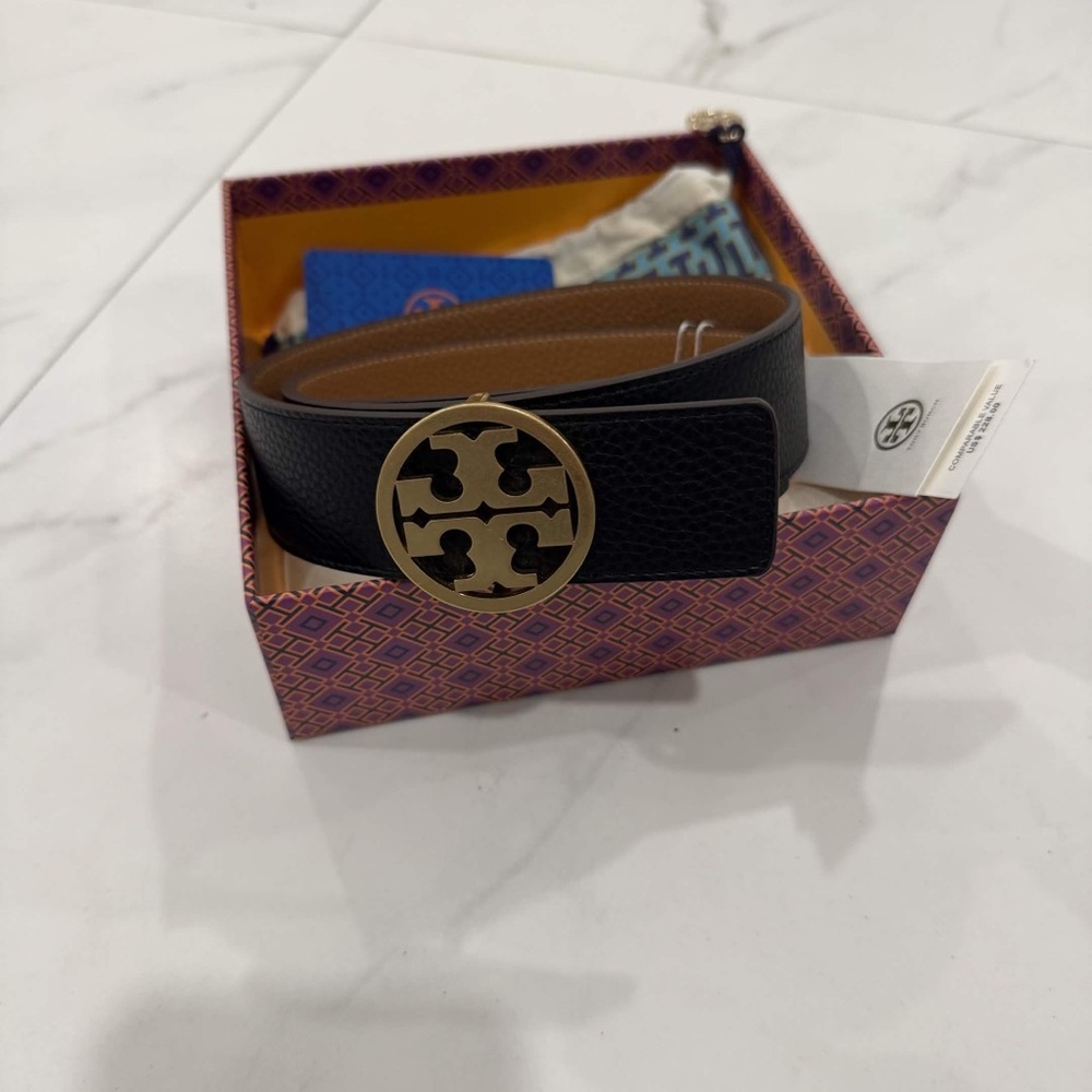 Tory Burch 1” Miller Reversible Belt Women’s Size Small